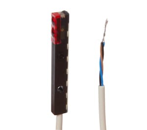 OTQ40100, Czujnik optyczny, obudowa 4x44, 8x6, 2, czerwone światło, HGA, 11-30VDC, 50mA, Sn:30fix, 2m kabel, IPF ELECTRONIC