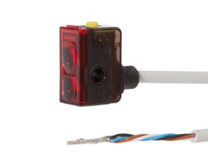 OTQ90105, Optical sensor,taplug er 9,2x16,2x15,8,red light,HGA, 10-30V DC,100mA,Sn:60/2m cable, IPF ELECTRONIC
