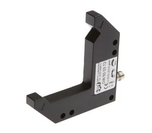 OW500372, Czujnik optyczny, kąt/50 75x75x10, czerwony kolor, 10-35V DC, 200mA, M8 wtyczka, taktowany, IPF ELECTRONIC