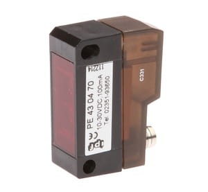 PE430470, Laser sensor,receiver 14,8x43x32,5, 10-30VDC,100mA,Sn:8m,M8-plug4pol, IPF ELECTRONIC