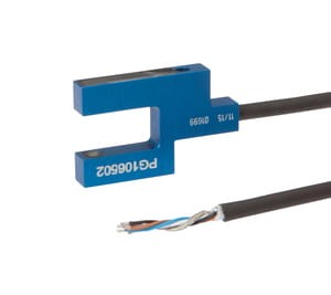 PG106502, Czujnik laserowy, widełkowe/10 36, 5x24x6, Kl1, IR, 12-30V DC, 100mA, pnp/npn, 1mKabel, IPF ELECTRONIC