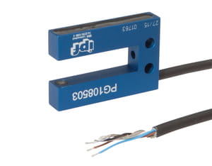 PG108503, Czujnik laserowy, widełkowe/10 43x29x8, Kl1, IR, 12-30V DC, 100mA, pnp/npn, 1mKabel, IPF ELECTRONIC