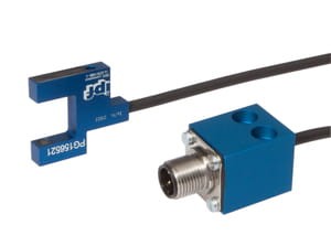 PG156521, Czujnik laserowy, widełkowe/15 31, 5x29x6, Kl1, IR, 12-30V DC, 100mA, pnp/npn, M12-Wtyczka kabel o dł, 1m, IPF ELECTRONIC
