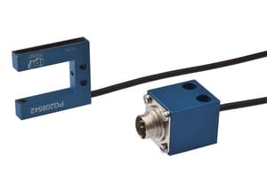 PG208542, Czujnik laserowy, widełkowe/20 43x39x8, Kl1, IR, 12-30V DC, 100mA, pnp/npn, M16-Wtyczka kabel o dł. 1m, IPF ELECTRONIC