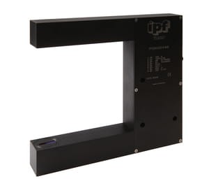 PGK00145, Czujnik laserowy, widełkowe, liniowy/100 160x150x24, Fldh.16mm, 15-30V DC, 2xPP, a0-10V, Kl2, Aufl 16µm, zaciski, IPF ELECTRONIC