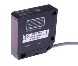 PR170400, laser sensor, reflective 15, 4x50x50, rotl, 10-30V DC, 200mA, Sn:11m, 2m cable, IPF ELECTRONIC
