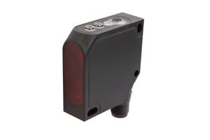 PT190420, czujnik laserowy,odbiciowy 17x50x50,czerwone światło,HGA 10-30VDC,200mA,Sn:50-300,M12-złącze 4 pin