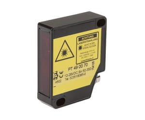 PT490070, Laser sensor,ana,teach 13,4x48,2x40, 12-28V DC,4-20mA,Sn:50-350,punkt,M8-plug 4p, IPF ELECTRONIC