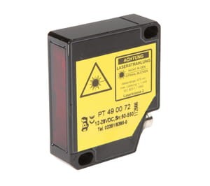 PT490072, Laser sensor,ana,teach 13,4x48,2x40, 12-28V DC,4-20mA,Sn:50-550,punkt,M8-plug 4p, IPF ELECTRONIC