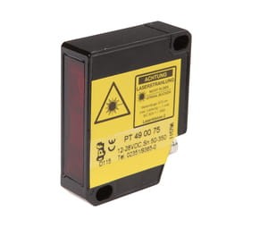PT490075, Laser sensor,ana,teach 13,4x48,2x40, 12-28V DC,0-10V,Sn:50-350,punkt,M8-plug 4p, IPF ELECTRONIC