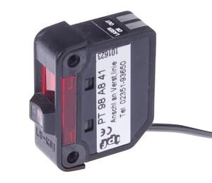 PT98A841, Czujnik laserowy,dyfuzyjny 11,2x33,5x25, podłączenie do wzmacniacza ,linie,2m kabel/wtyczka, IPF ELECTRONIC