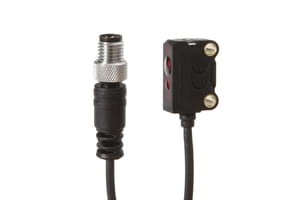 PTQ80376, Laser sensor,taplug er 8,2x25,7x14,6,teach,HGA, 10-30V DC,50mA,Sn:10-70,M8-cableplug 200mm,4pol, IPF ELECTRONIC