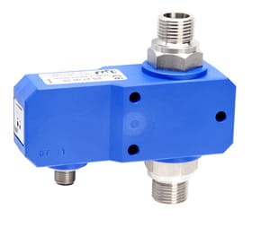 SS270024, Czujnik przepływu, włączany w linię 38x107, 5x118, G1/2, 24VDC, 4-20mA/3-20l/min, M12 wtyczka, IPF ELECTRONIC