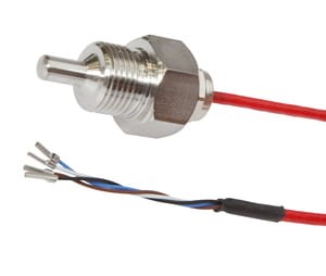 SS906084, Czujnik przepływu, krótki120° G1/2, 30dł,, Anschluß an wzmaczniacz, 2m Kabel, V4A, IPF ELECTRONIC