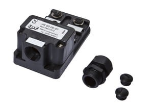 VK000007, rodzielacz 5pol,4 gniazda,M12, plastik,dławik M20x1,5, IPF ELECTRONIC