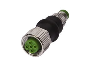 VK000037, cfromle socket,connection piece M12/M8, M12-socket 3pins,M8-plug 3pins, IPF ELECTRONIC