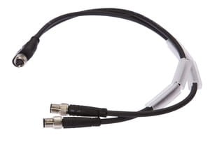 VK000048, rodzielacz 2 gniazda,M8,kabel 300mm, 2xM8-wtyczka3p,1xM8-gniazdo4p, IPF ELECTRONIC