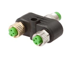 VK000051, rodzielacz 2 gniazda-UND,M8, 2xM8-gniazdo 3pol, 1xM8-wtyczka 3pol, IPF ELECTRONIC