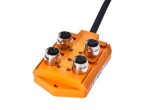 VK001005, cabled,distibutor 4polig,4 slots,M12, 10m cable, IPF ELECTRONIC