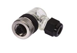 VK003220, cfromle socket M12,cfromle 3-6,5round,3LED, angulated,screw,4pins, IPF ELECTRONIC