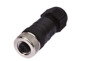 VK003C24, cfromle socket M12,cfromle 4-8round, straight,screw,4pins, IPF ELECTRONIC