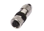 VK003S24, cfromle socket M12,short,cfromle 4-5,1round, straight,quick connection 4pins, IPF ELECTRONIC