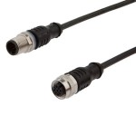 VK03E210, gniazdo, połączenie  0,3m/4 przewodów, M12gniazdo 4p proste,M12wtyczka 12p proste,PUR, IPF ELECTRONIC