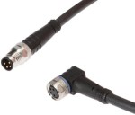 VK100F71, gniazdo, połączenie  1m/4x0,34mm², M8-gniazdo kątowe,M8-wtyczka proste,PUR, IPF ELECTRONIC