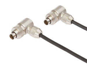 VK107F42, cfromle plug  connection cfromle 1m,M9x0,5/4- wires,4-pins, M9-plug angulated,M9-plug angulated,PUR, IPF ELECTRONIC