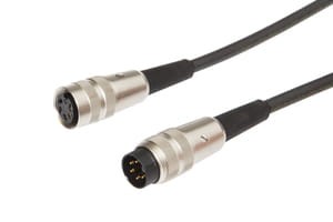 VK10E161, cfromle socket, connection cfromle 1m/5x0,34mm², shielded, M16-socket5pins,M16-plug5pins,PUR, IPF ELECTRONIC