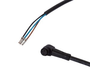 VK200011, cfromle socket 2m,3x0,34mm²,mini, angulated,PUR,3 wires, IPF ELECTRONIC