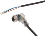 VK200221, cfromle socket 2m,3x0,34mm²,M12, angulated,PUR,pnp,2LED,3 wires, IPF ELECTRONIC