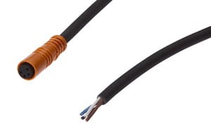 VK200315, cfromle socket 2m,4x0,34mm²,mini, straight,PUR,4 wires, IPF ELECTRONIC