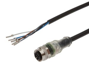 VK200825, cfromle socket 2m,5x0,34mm²,M12, straight,PUR,pnp,2LED,5 wires, IPF ELECTRONIC