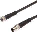 VK200F75, gniazdo, połączenie  2m/4x0,34mm², M8-gniazdo proste,M8-wtyczka proste,PUR, IPF ELECTRONIC