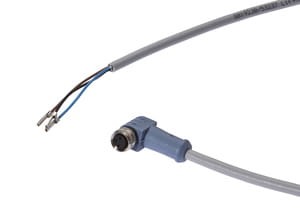 VK205071, cfromle socket 2m,3x0,34mm²/M8, angulated,from shielded,PUR,3 wires, IPF ELECTRONIC