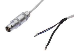 VK206941, cfromle socket 2m,2x0,25mm²,230°/lemo, straight,from shielded,Teflon, IPF ELECTRONIC