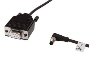VK207F43, cfromle socket, connection cfromle 2m,PUR, plug angulated,M5x0,5/Sub-D-socket, IPF ELECTRONIC
