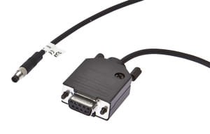 VK207F44, cfromle socket, connection cfromle 2m,PUR, plug straight M5x0,5/Sub-D-socket, IPF ELECTRONIC