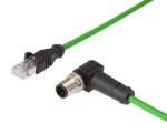 VK208F21, gniazdo, połączenie  2m/4x0,14mm², M12-wtyczka kątowe,RJ45-wtyczka,ekranowany,PUR, IPF ELECTRONIC