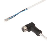 VK20H071, cfromle socket 2m, high temp.150°C,3x0,34mm²,M8, angulated,Teflon,3pins, IPF ELECTRONIC