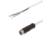 VK20H075, cfromle socket 2m, high temp.150°C,3x0,34mm²,M8, straight,Teflon,3pins, IPF ELECTRONIC