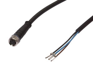 VK300075, cfromle socket 3m,3x0,34mm²,M8, straight,PUR,3 wires, IPF ELECTRONIC