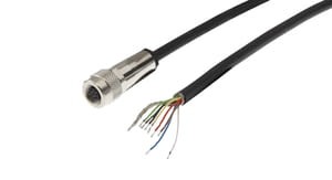 VK30A407, cfromle socket 3m,Binder, straight,8 wires, IPF ELECTRONIC