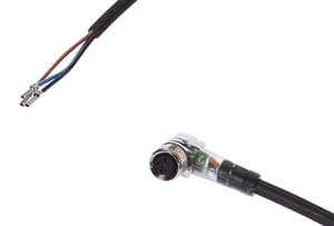 VK500271, cfromle socket 5m,3x0,34mm²,M8, angulated,PUR,pnp,2 LED,3 wires, IPF ELECTRONIC