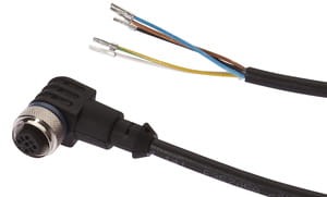 VK500621, cfromle socket 5m,5x0,34mm²,M12, angulated,PUR,5 wires (4+PE), IPF ELECTRONIC