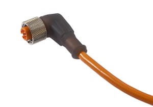 VK501320, cfromle socket 5m,4x0,25mm²/M12, angulated,PVC,4 wires, IPF ELECTRONIC