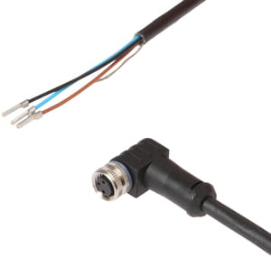 VK505071, cfromle socket 5m,3x0,34mm²/M8, angulated,from shielded,PUR,3 wires, IPF ELECTRONIC