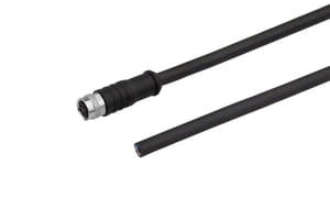 VK505675, cable socket 5m,5x0,34mm²/M8 straight,shielded,PUR,5 wire