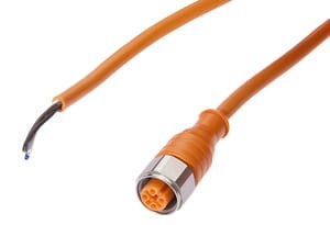 VK50A165, cfromle socket 5m,4x0,25mm²/M12, straight,PVC,VA,4 wires, IPF ELECTRONIC